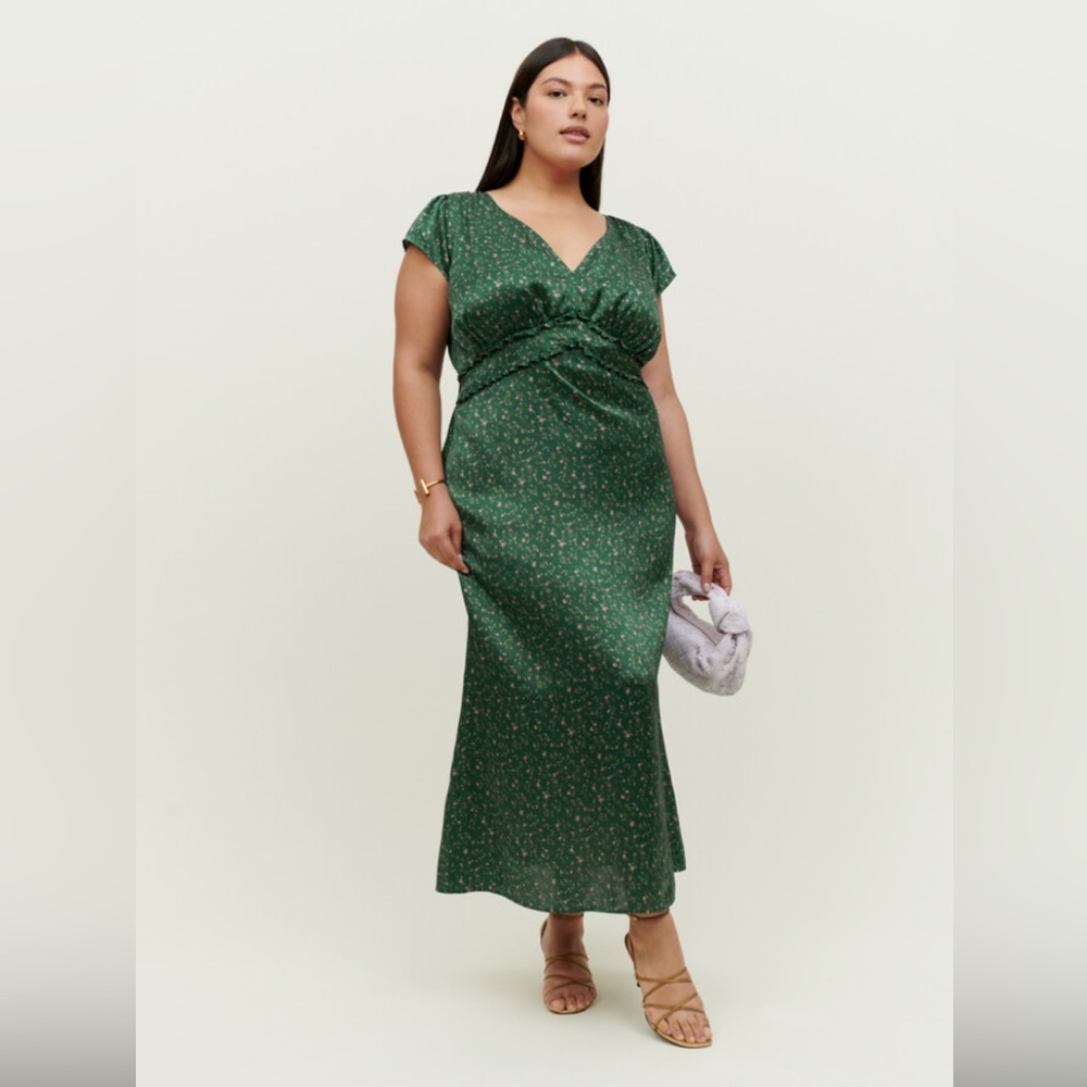 Reformation Kaye Silk Dress ES